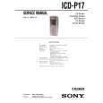 SONY ICDP17 Service Manual