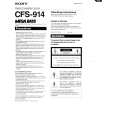 SONY CFS-914 Owners Manual