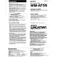 SONY WM-AF58 Owners Manual