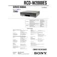SONY RCD-W2000ES Service Manual