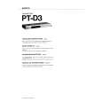 SONY PT-D3 Owners Manual