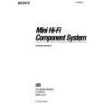 SONY MHC-510 Owners Manual