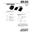 SONY NPA-D10 Service Manual