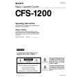 SONY CFS-1200 Owners Manual
