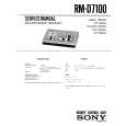 SONY RMD7100 Service Manual