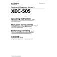 SONY XEC-505 Owners Manual