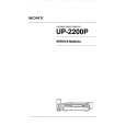 SONY UP-2200P Service Manual