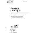 SONY D-EJ725 Owners Manual