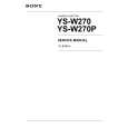 SONY YS-W270P Service Manual