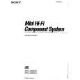 SONY MHC-3300CD Owners Manual