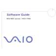 SONY PCV-RXG408 VAIO Software Manual