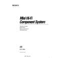SONY MHC-3800 Owners Manual