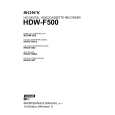 SONY HDW-F500 Service Manual