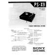 SONY PS-X9 Service Manual