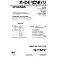 SONY MHCRX33 Service Manual