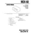 SONY MDX60 Owners Manual