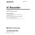 SONY ICDBM1 Owners Manual