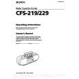 SONY CFS-229 Owners Manual