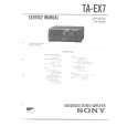 SONY TAEX7 Service Manual