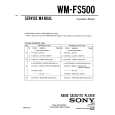 SONY WMFS500 Service Manual
