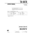 SONY TAVA70 Service Manual