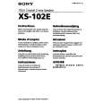 SONY XS-102E Owners Manual