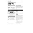 SONY CFD-17 Owners Manual