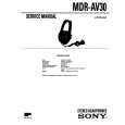 SONY MDR-AV30 Service Manual