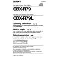 SONY CDX-R79 Owners Manual