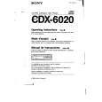 SONY CDX-6020 Owners Manual