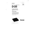 SONY D-25 Owners Manual