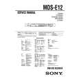 SONY MDSE12 Service Manual