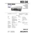 SONY MDS-S40 Owners Manual