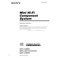 SONY MHCGN660 Owners Manual