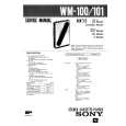 SONY WM101 Service Manual