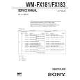 SONY WMFX183 Service Manual