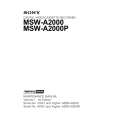 SONY MSW-A2000P Service Manual