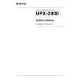 SONY UPX-2000 Service Manual