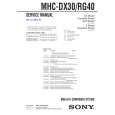 SONY MHC-RG30 Owners Manual