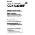SONY CDX-U303RF Owners Manual