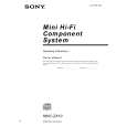 SONY MHC-ZX10 Owners Manual