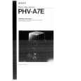 SONY PHV-A7E Owners Manual
