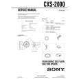 SONY CXS-2000 Service Manual