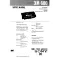 SONY XM-600 Service Manual