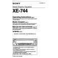 SONY XE-744 Owners Manual