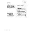 SONY CDR-W33 Owners Manual