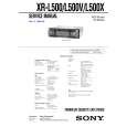 SONY XR-L500X Service Manual