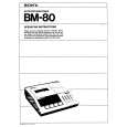 SONY BM-80 Owners Manual