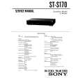 SONY STS170 Service Manual