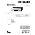 SONY CDP-H7700D Service Manual
